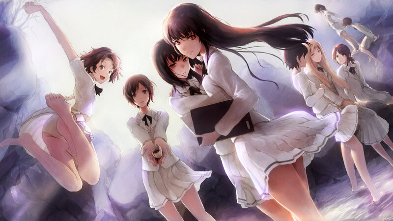 anime girls in school uniforms
