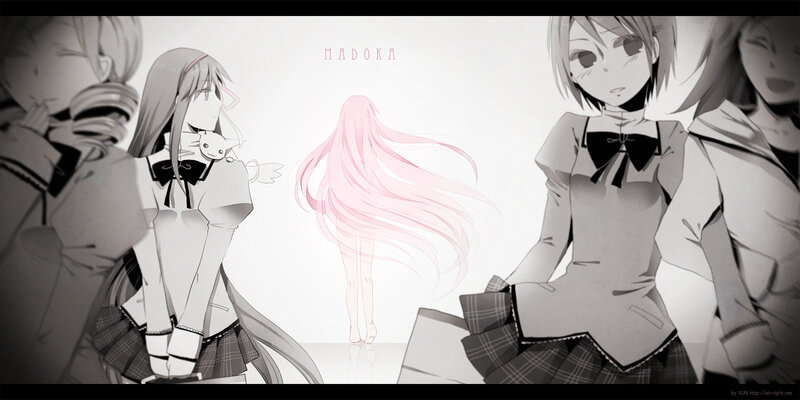 Anime Girls in School Uniforms — Black, Dramatic