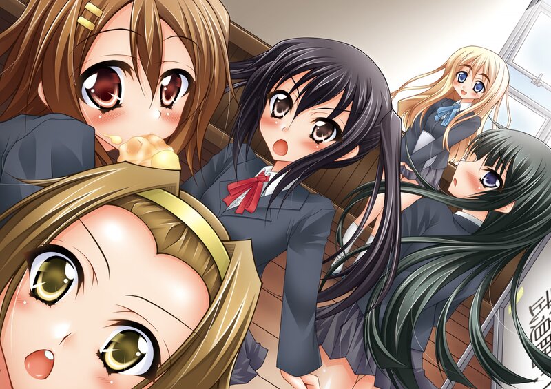 Anime Girls in School Uniforms — Brown, Dramatic