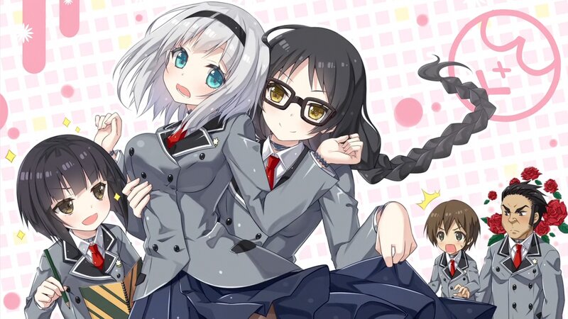 Anime Girls in School Uniforms — Gray
