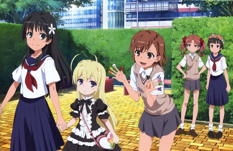 Anime Girls in School Uniforms — Green