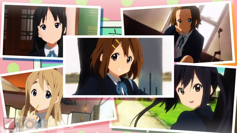 Anime Girls in School Uniforms — Pink, Cheerful, Afternoon