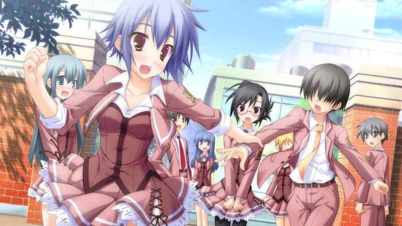 Anime Girls in School Uniforms — Pink