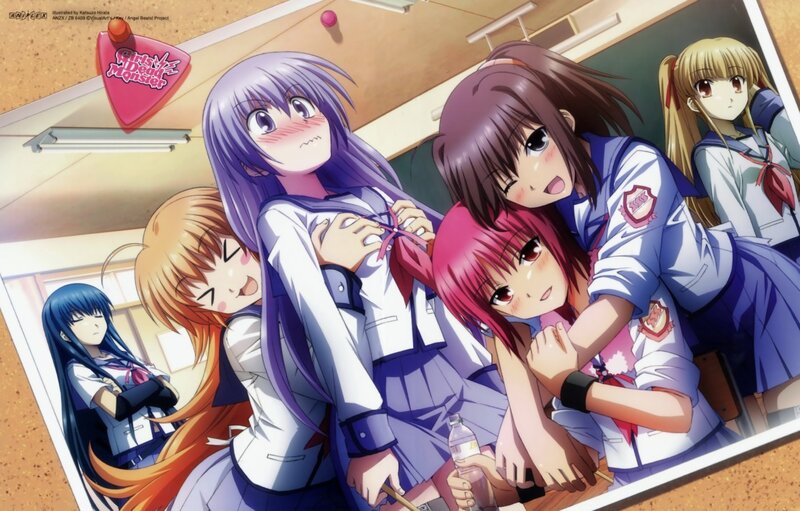 Anime Girls in School Uniforms — Purple