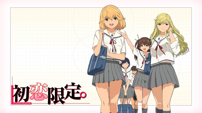 Anime Girls in School Uniforms — White, Cheerful, School Uniform
