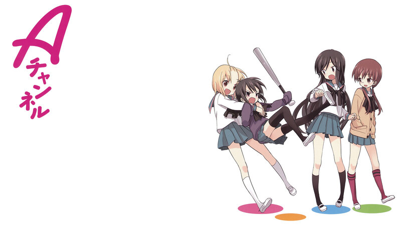Anime Girls in School Uniforms — White, Playful, Baseball Bat, School Uniform