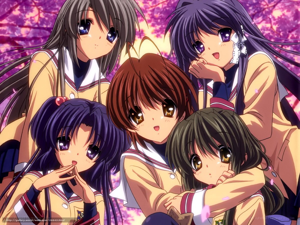 anime girls in school uniforms