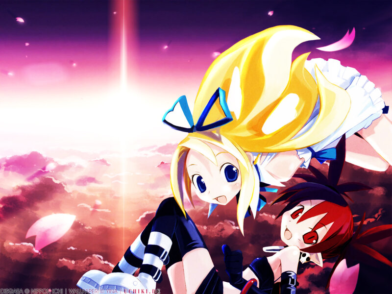 anime girls in sky