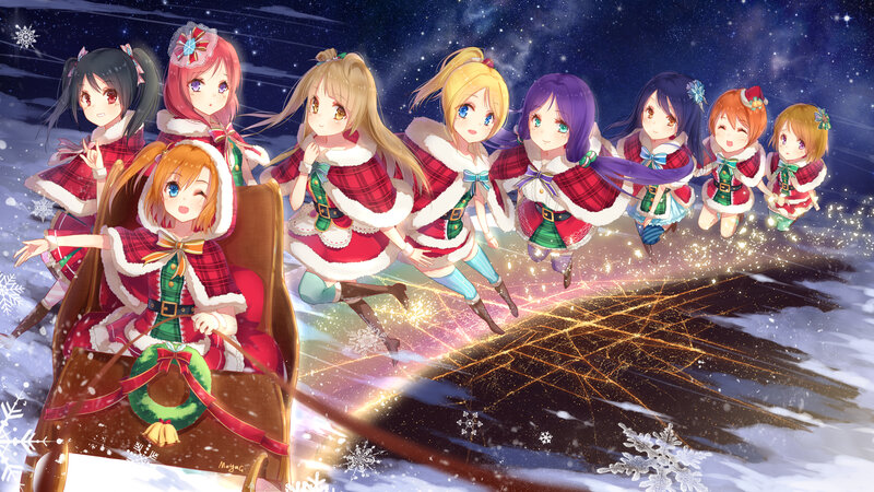 Anime Girls in Sleigh