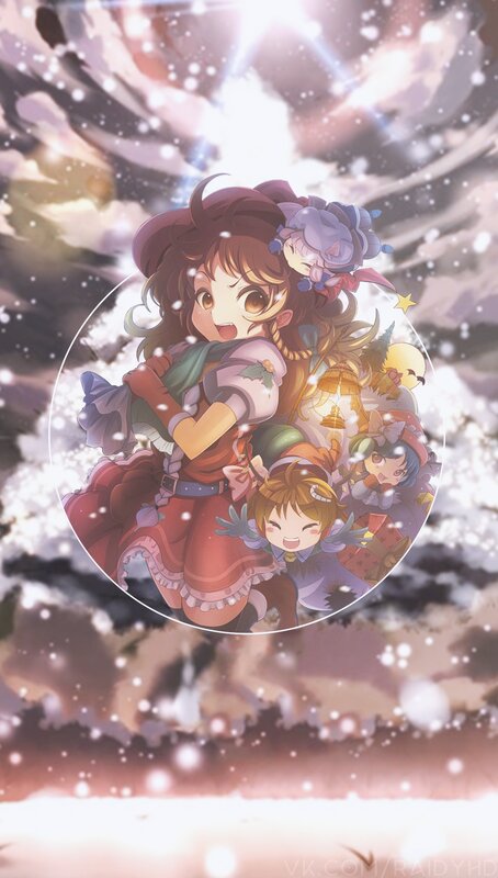 Anime Girls in Snow — Red