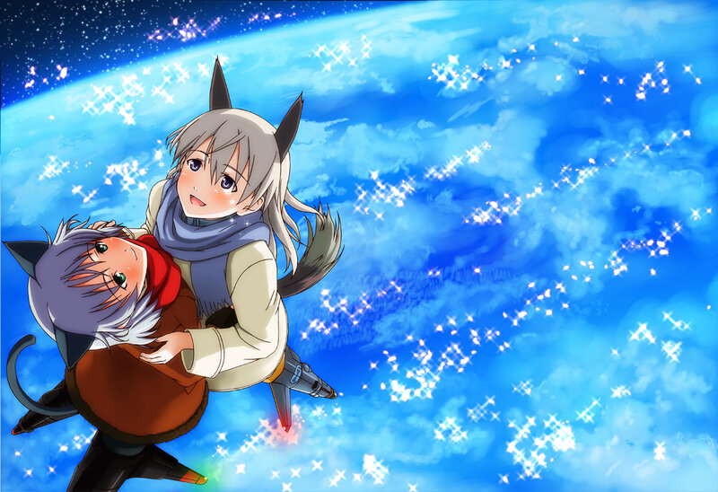 anime girls in space