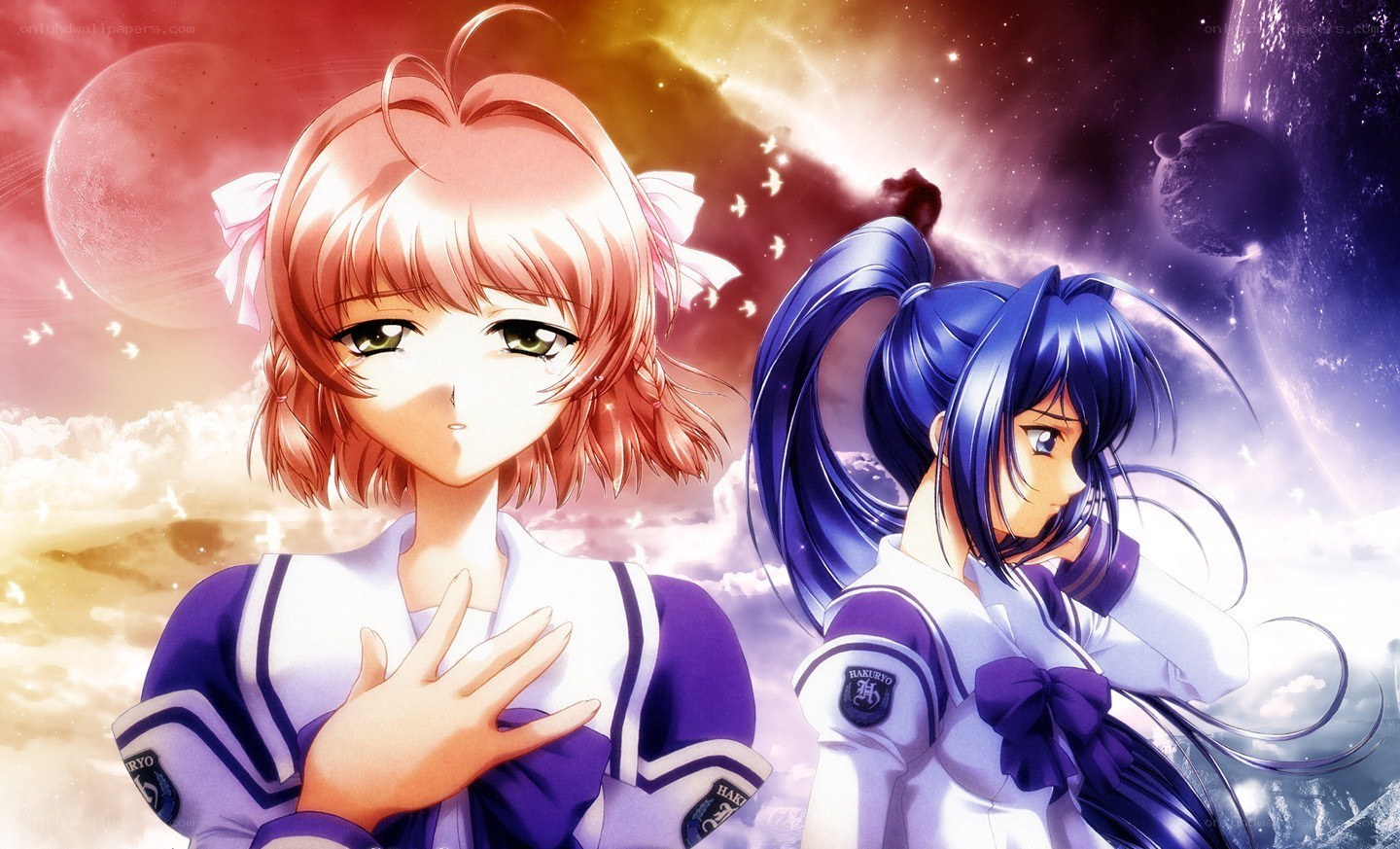 anime girls in space
