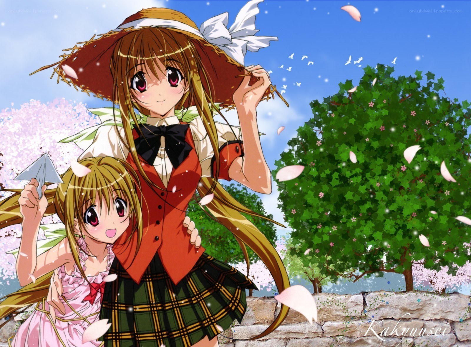 Anime girls in spring