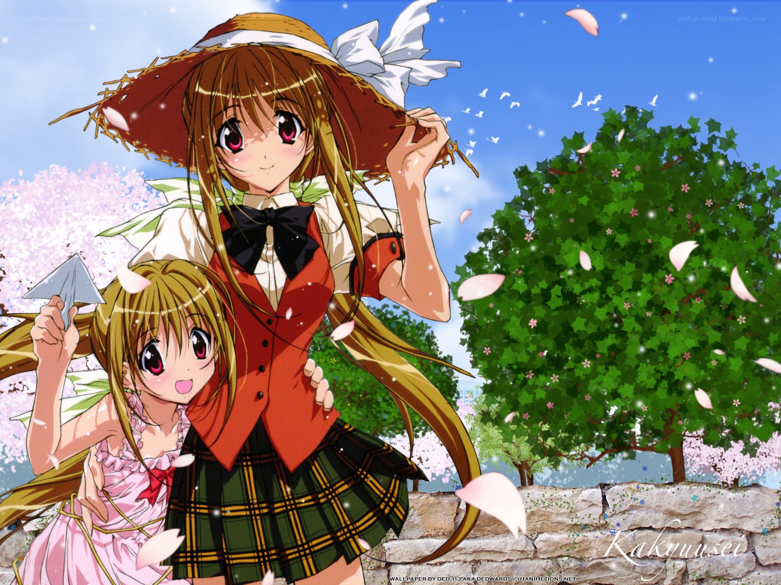 Anime girls in spring
