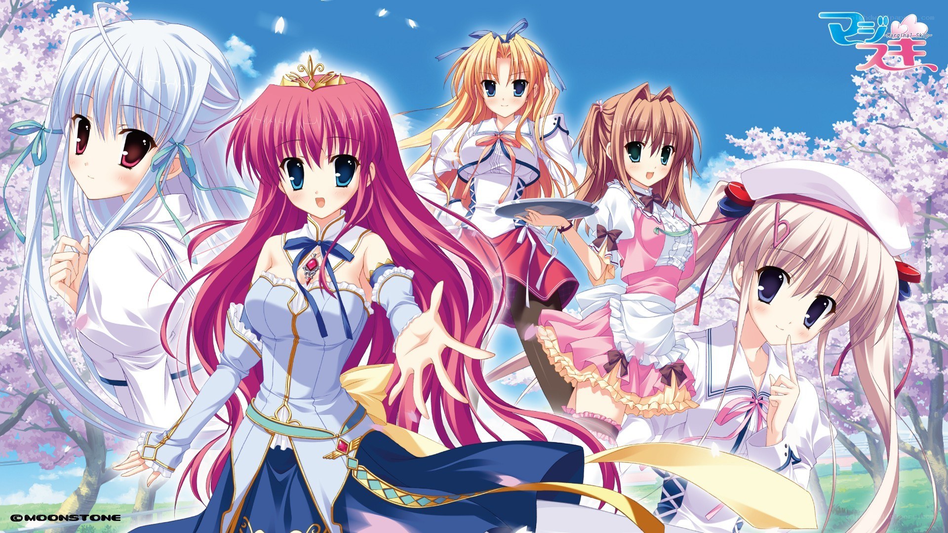 anime girls in spring