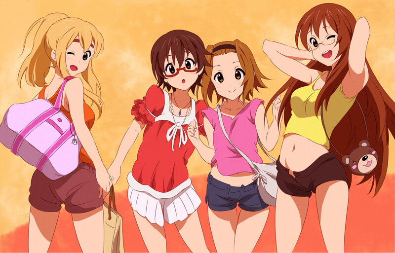 anime girls in summer outfits