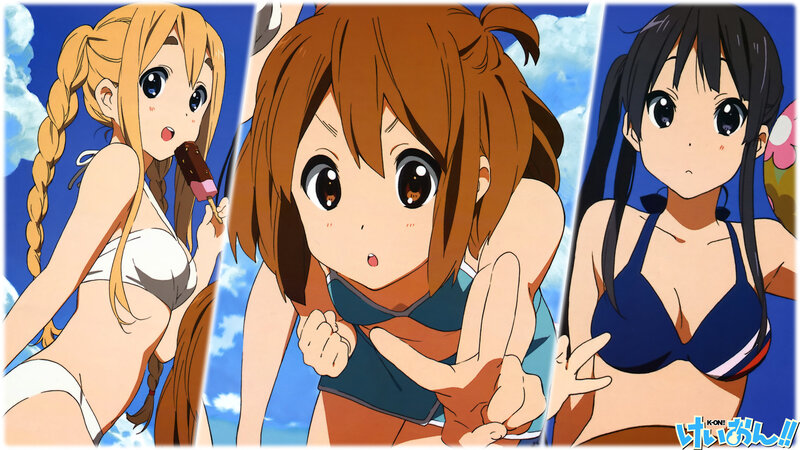 Anime girls in swimsuits