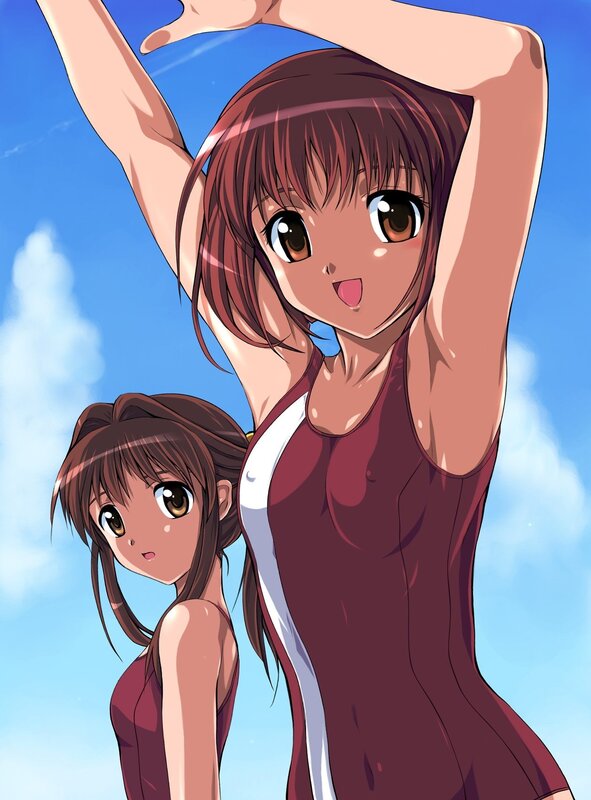 Anime girls in swimsuits