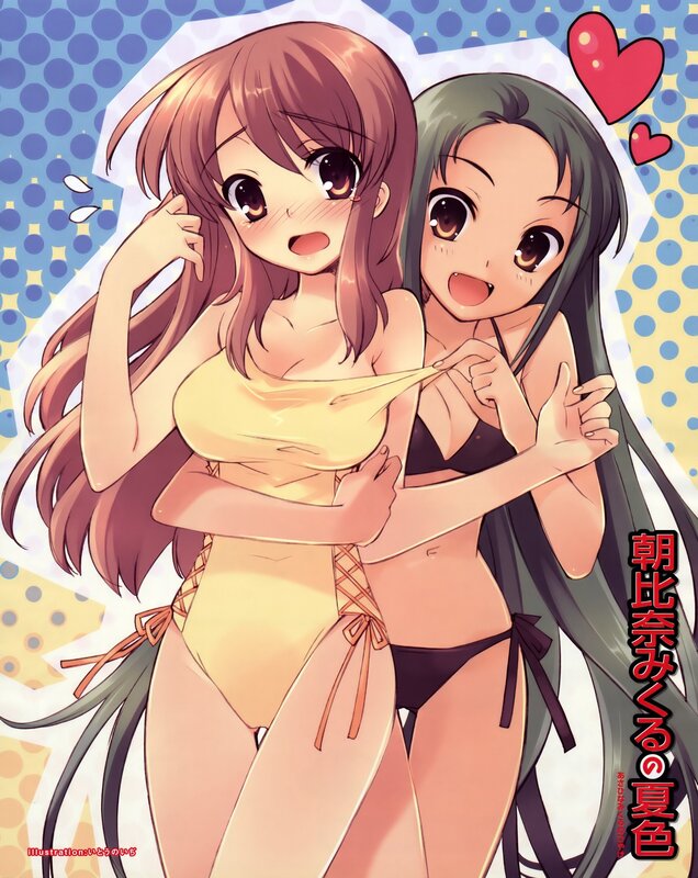 Anime girls in swimsuits