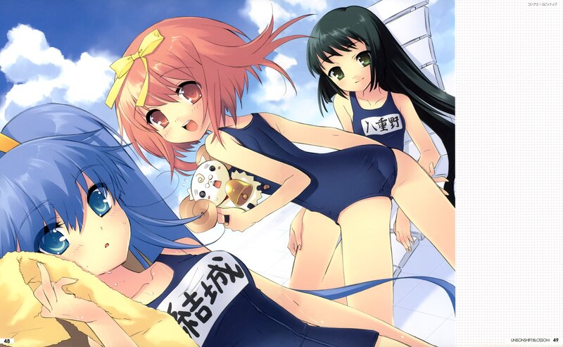 Anime girls in swimsuits