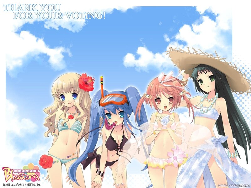 Anime girls in swimsuits
