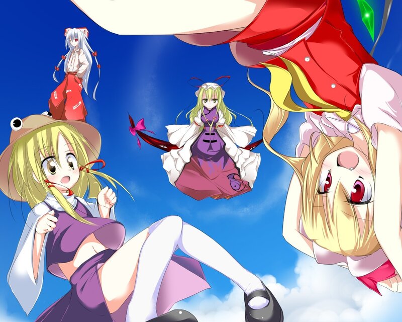 Anime girls in the sky