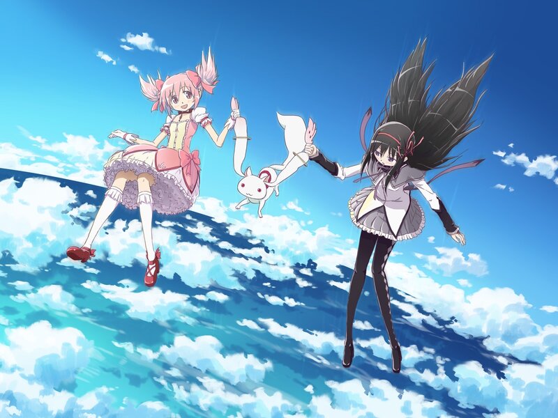 Anime girls in the sky