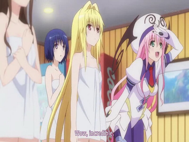 Anime Girls in Towels — Yellow