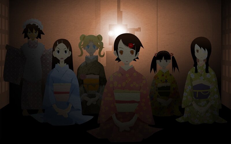anime girls in traditional clothing