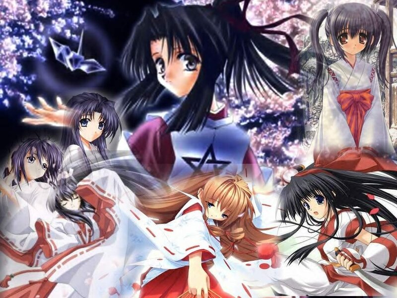 anime girls in traditional clothing