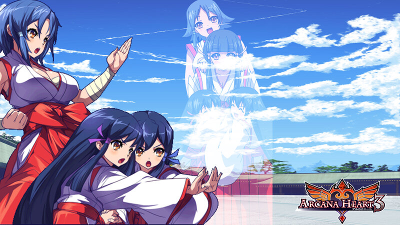 Anime Girls in Traditional Clothing — Blue