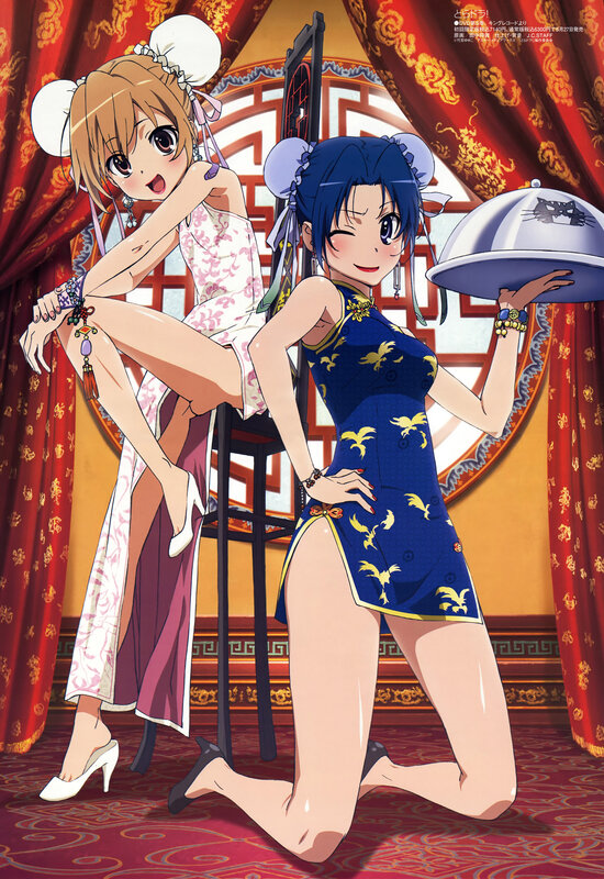 Anime girls in traditional dresses