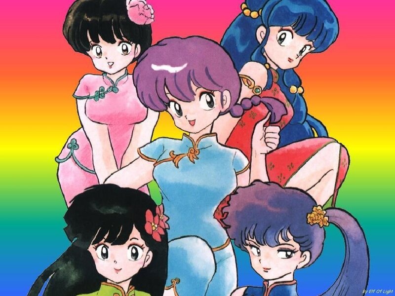 anime girls in traditional dresses