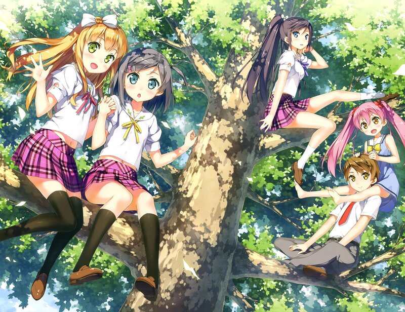 Anime Girls in Tree