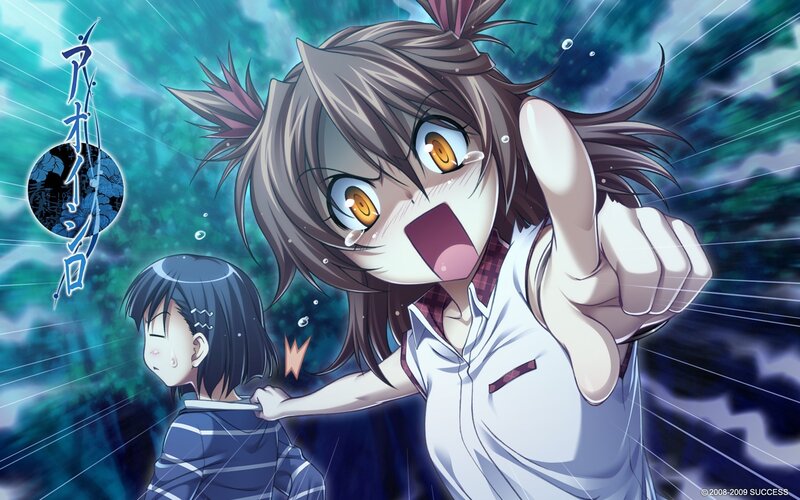 Anime girls in underwater scene