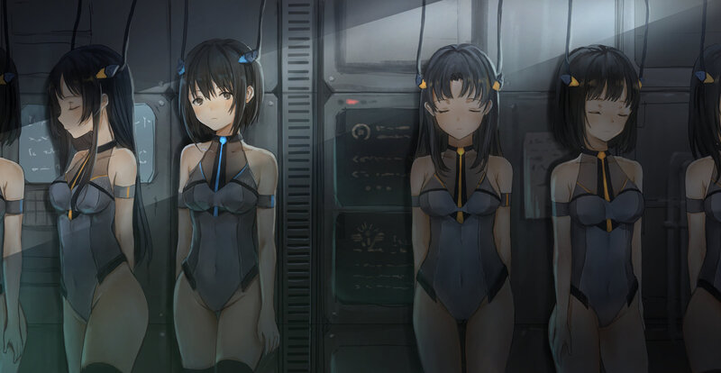 Anime Girls in Uniform — Gray, Dramatic