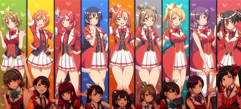 Anime Girls in Uniforms — Red