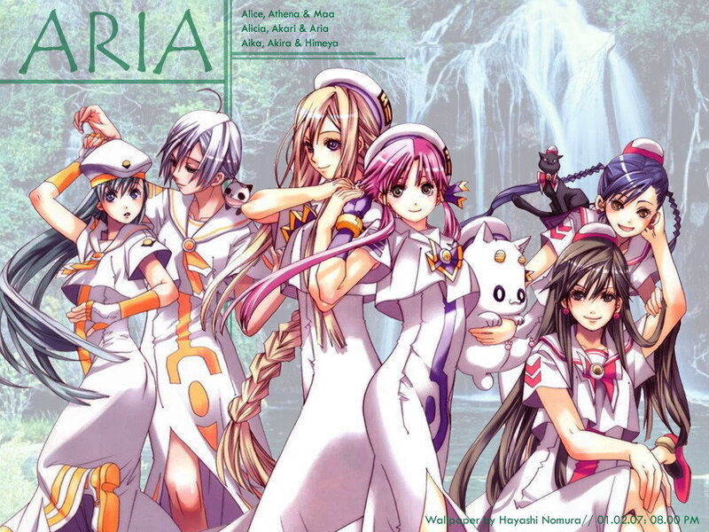 Anime Girls in Uniforms — White, Serene