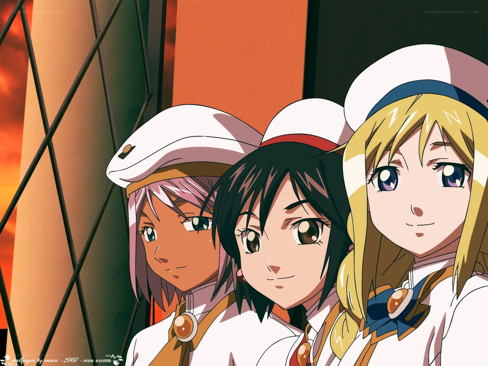 anime girls in uniforms