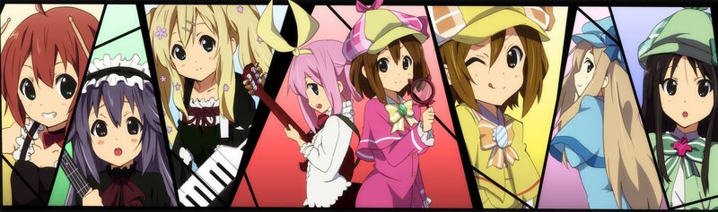 anime girls in various outfits
