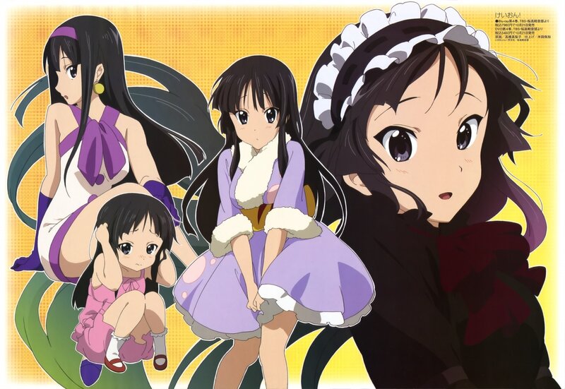 Anime girls in various outfits