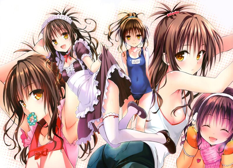 anime girls in various outfits