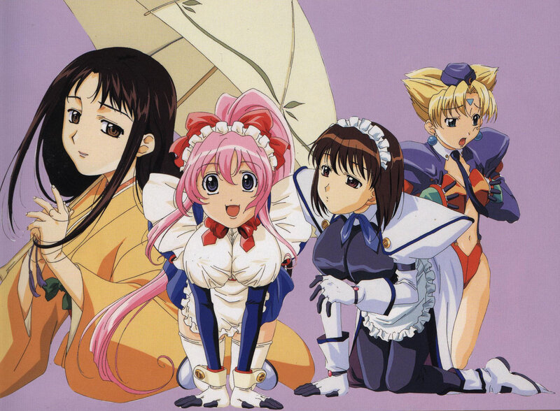 anime girls in various outfits