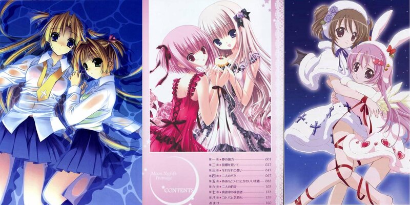 Anime girls in various outfits