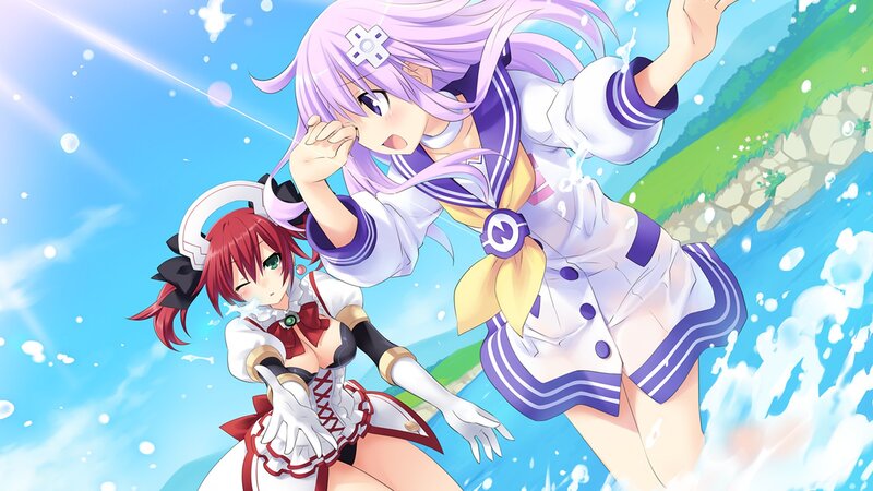 anime girls in water