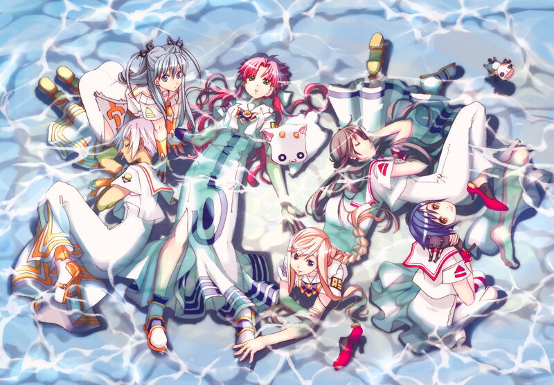 Anime Girls in Water — Blue