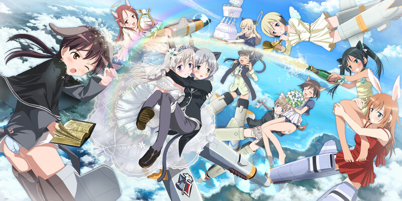 anime girls in wedding celebration