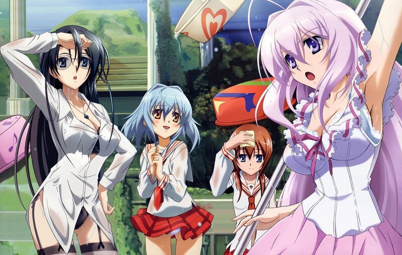 anime girls in wet clothes