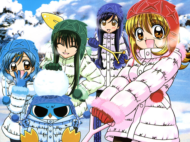 anime girls in winter clothes