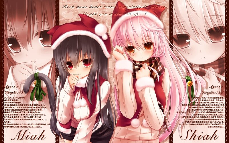 Anime girls in winter outfits